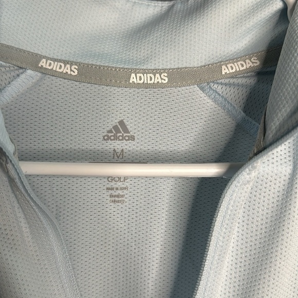 Adidas Golf Light Blue Quarter Zip Pullover Light Weight Medium - Picture 4 of 9